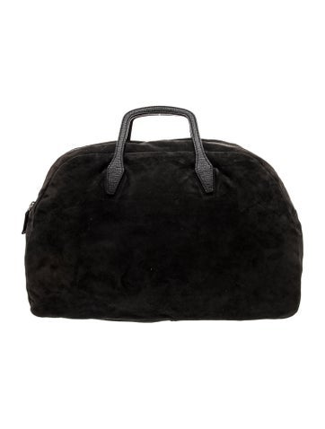Suede Top Handle Bag