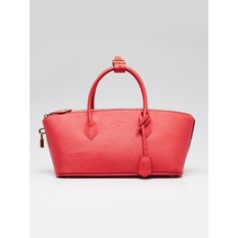 Louis Red Grained Leather Haute Maroquinerie Triangle Bag