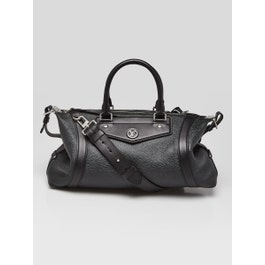 Louis Vuitton Black Lambskin Leather Biker MM Bag