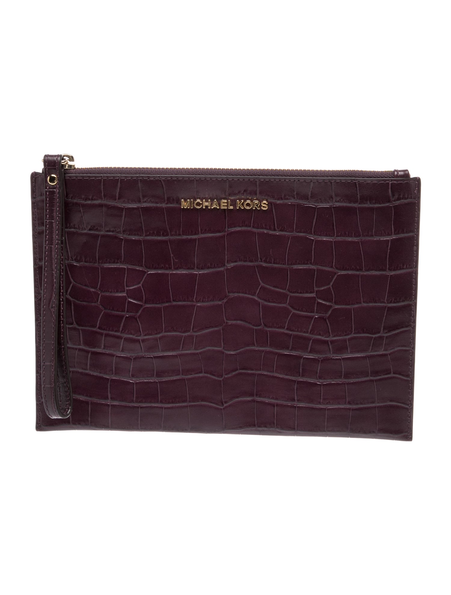 Embossed Leather Clutch