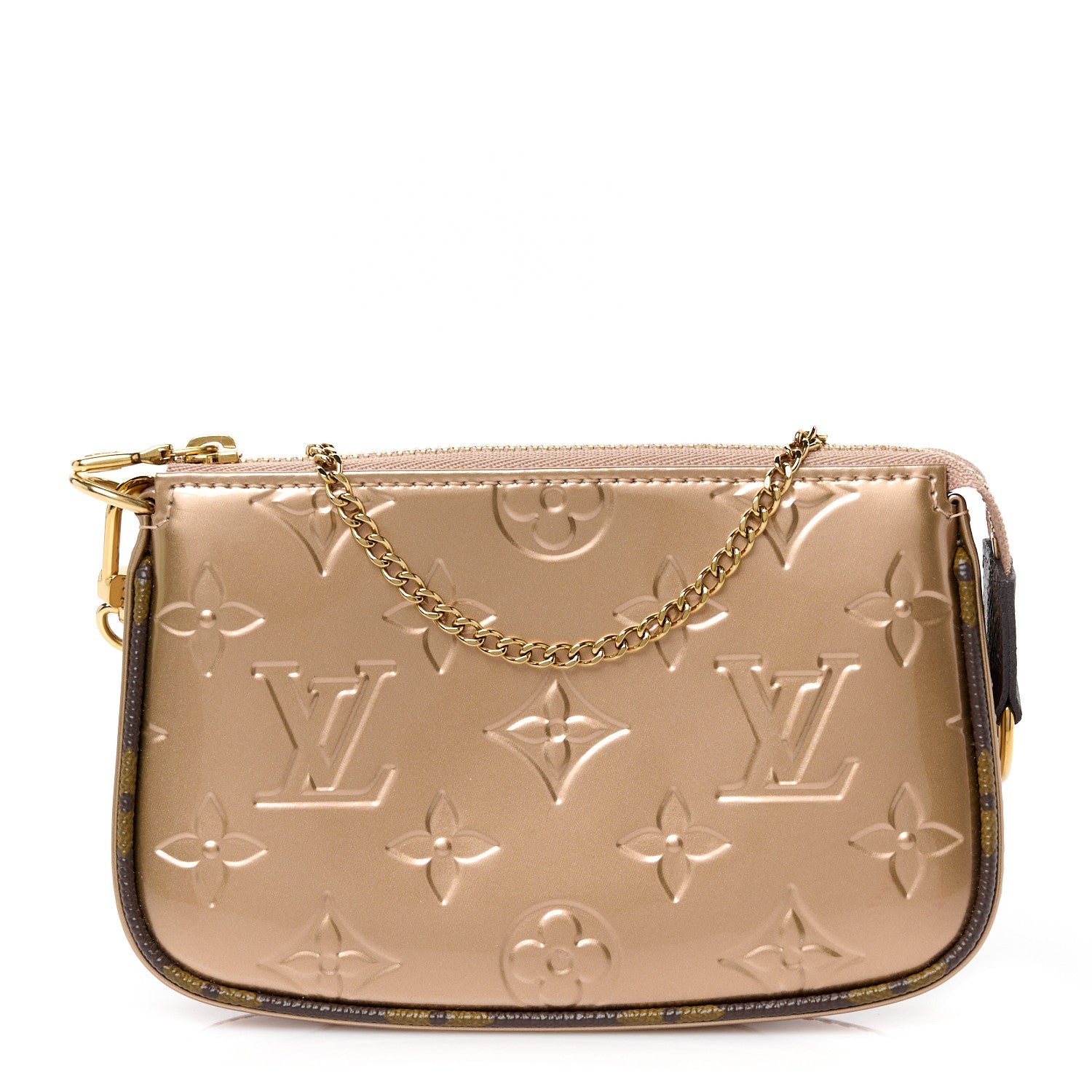 Louis Vuitton Metallic Vernis Mini Pochette Accessories Rose Gold