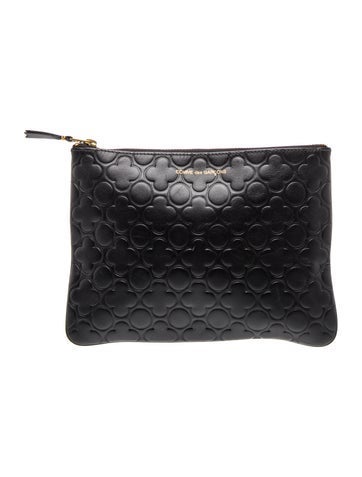 Embossed Leather Clutch