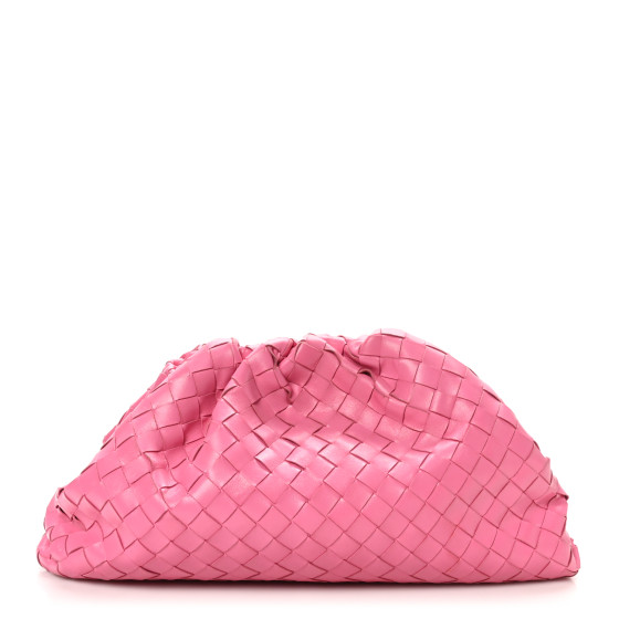 Bottega Veneta Nappa Maxi Intrecciato The Pouch Oversized Clutch Pink