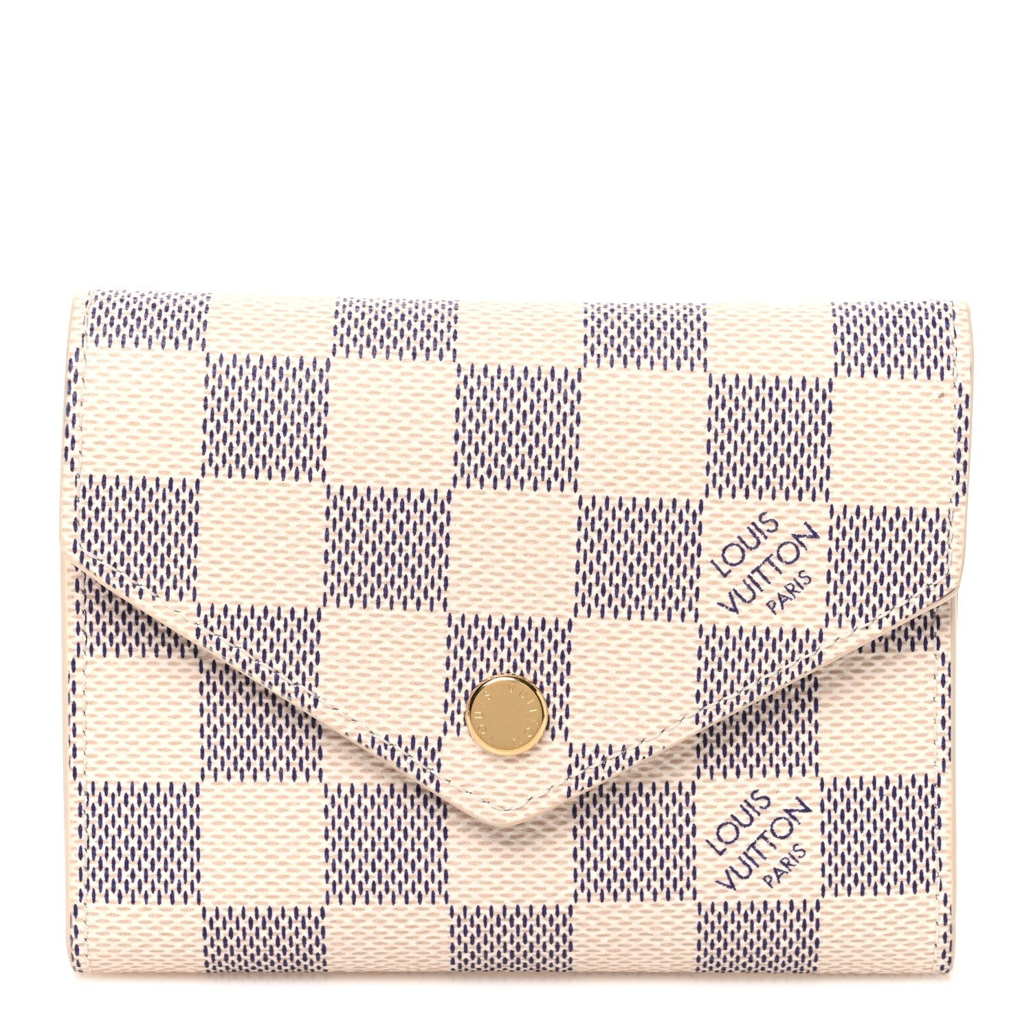 Louis Vuitton Damier Azur Victorine Wallet  Rose Ballerine
