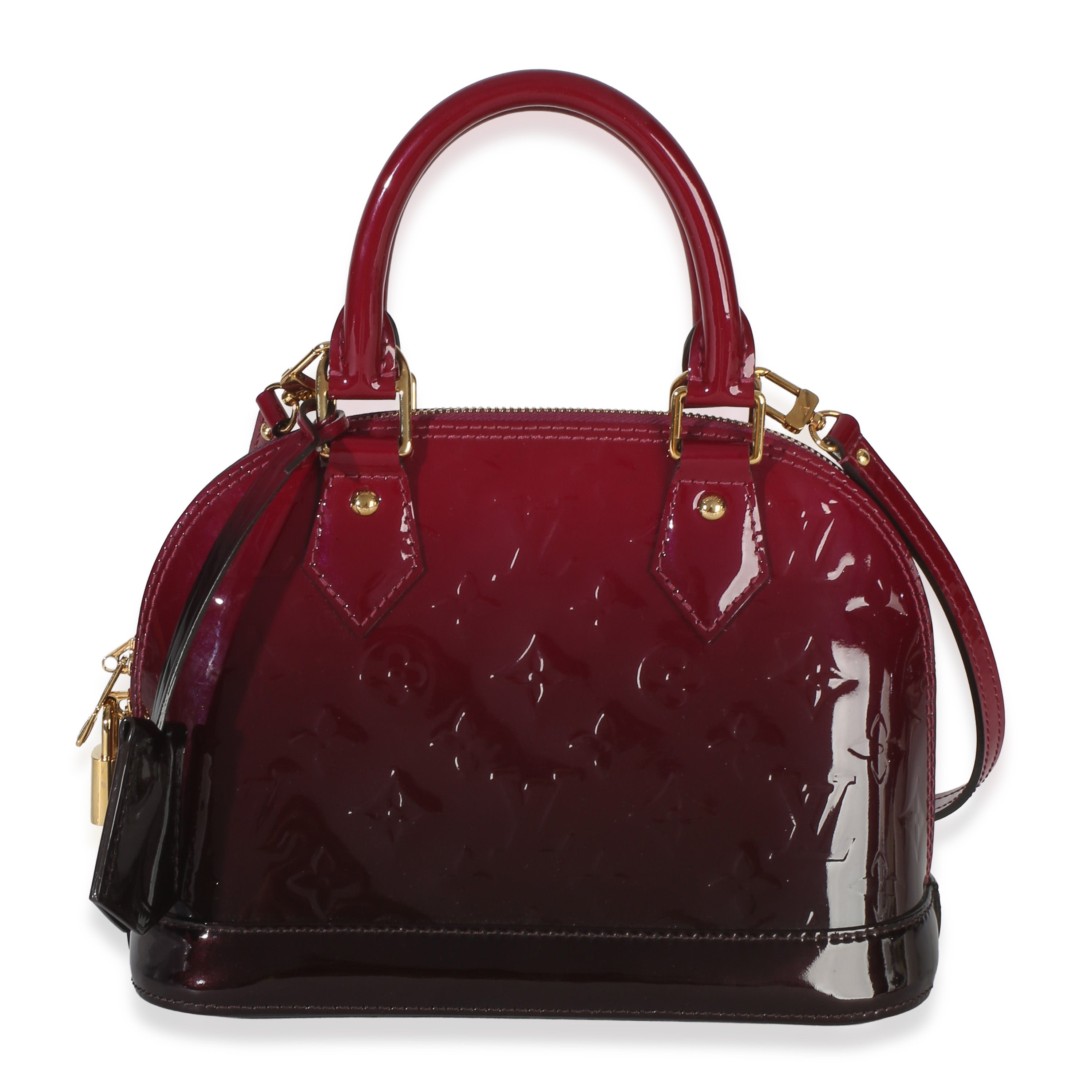 Burgundy Patent  Monogram Ombré Alma BB