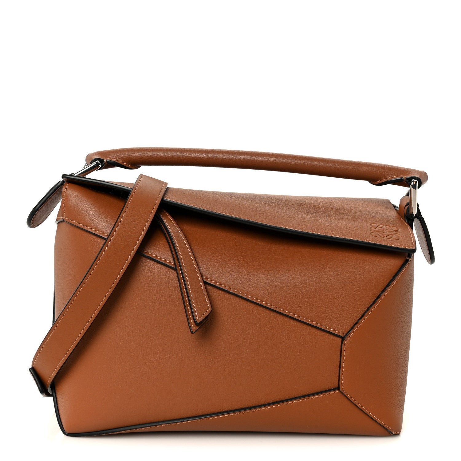Loewe Calfskin Small Puzzle Edge Bag Tan