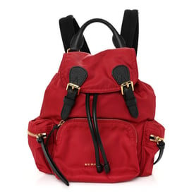 Burberry Nylon Small Rucksack Backpack Red