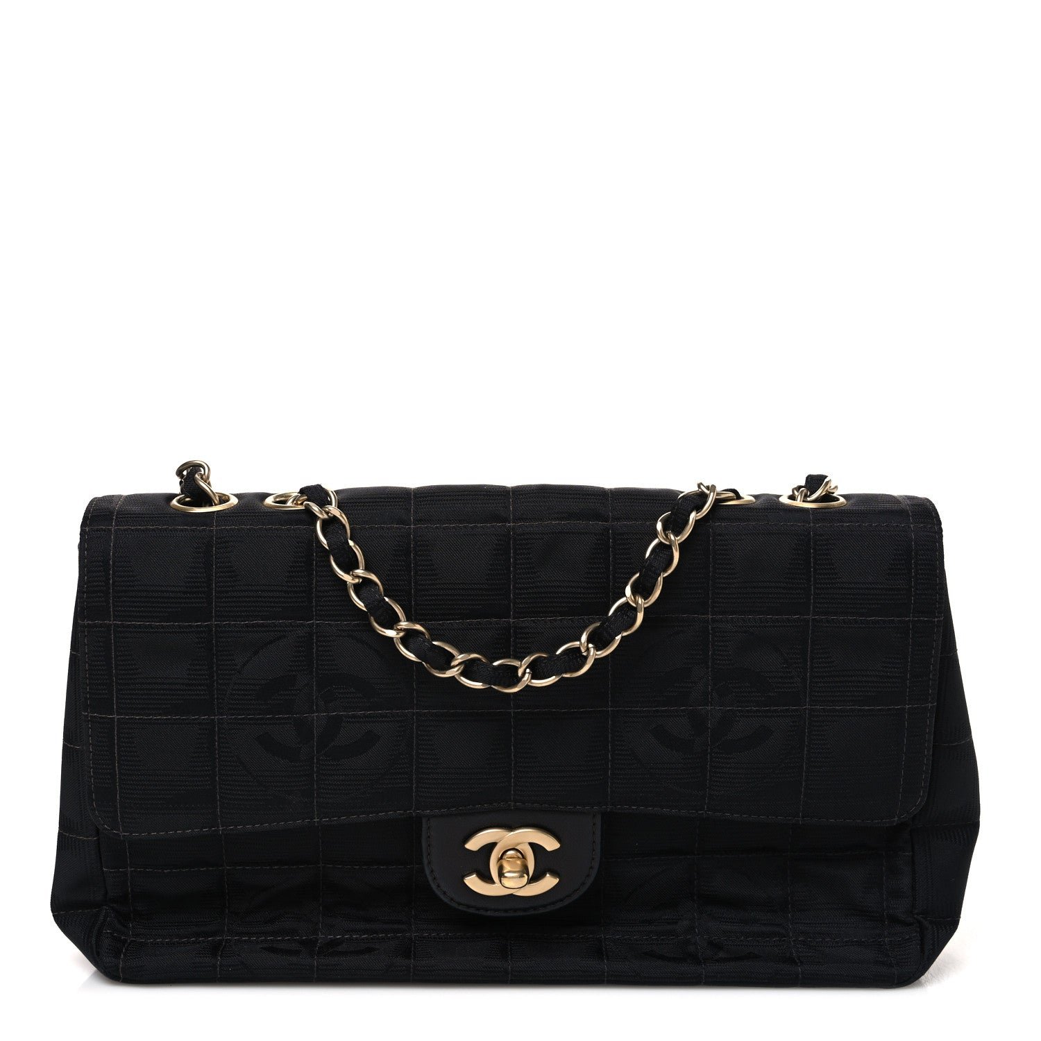 Chanel Nylon Medium Travel Flap Black