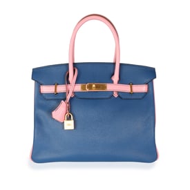 Hermes Hermès HSS Bleu Saphir & Rose Confetti Chévre Birkin 30 BGHW