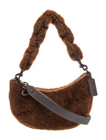 Coach Shearling Shoulder Bag