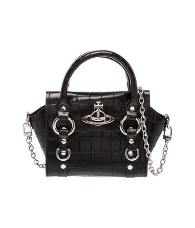 Vivienne Westwood Westwood Embossed Leather Top Handle Bag