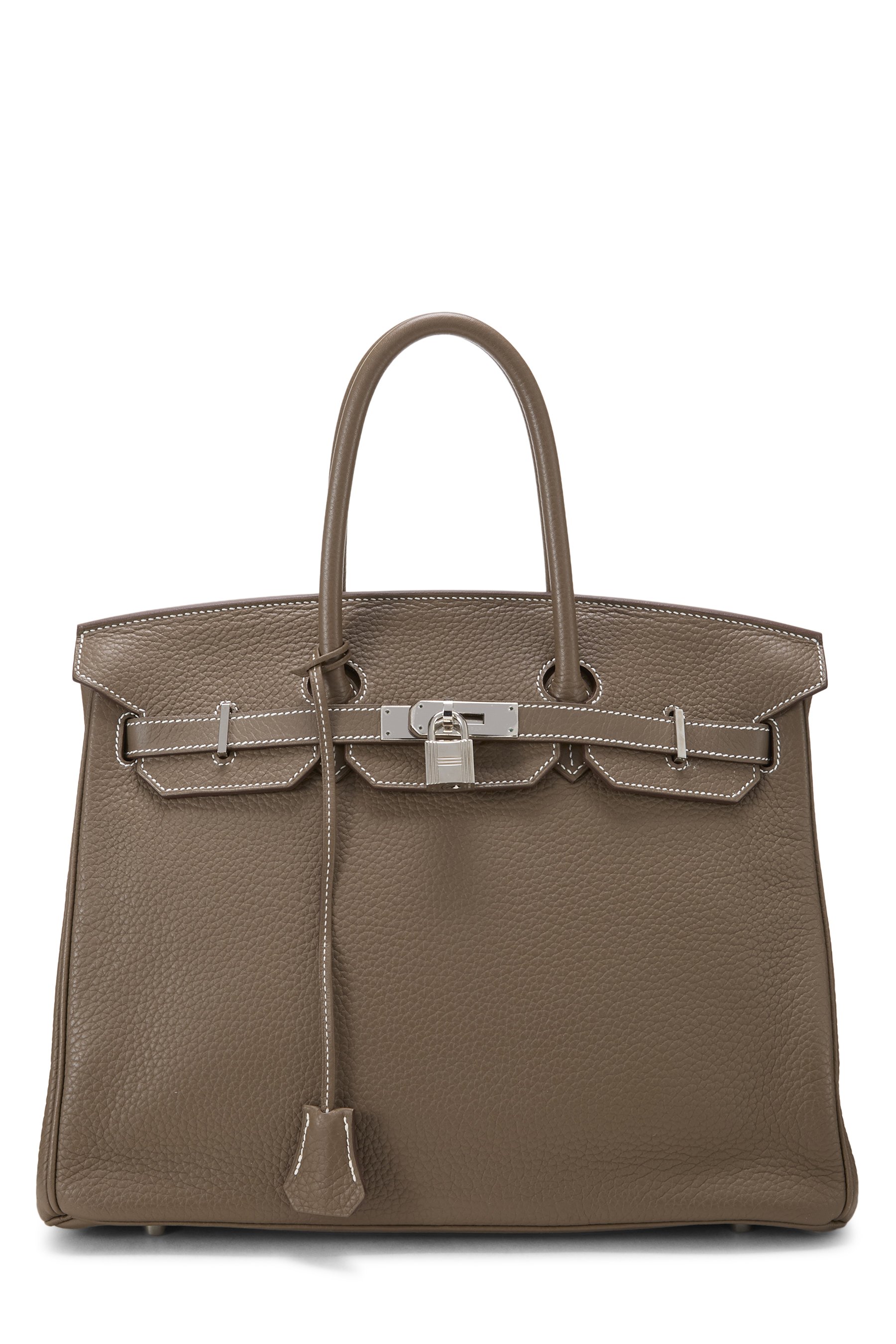 Hermes Etoupe Grey Clemence Birkin 35