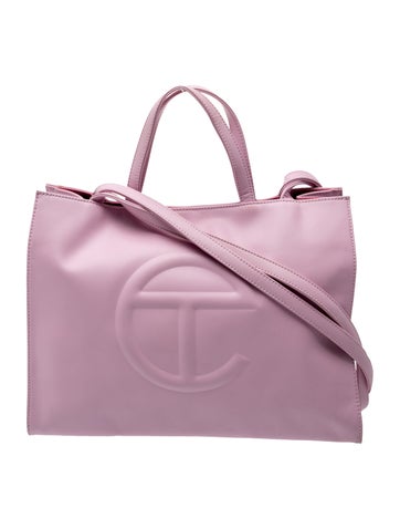 Vegan Leather Bubblegum Shopping Bag Medium