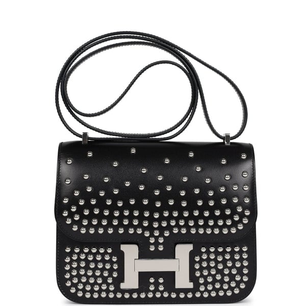 Hermes Hermes Constance 18 Clouté Black Box Palladium Hardware