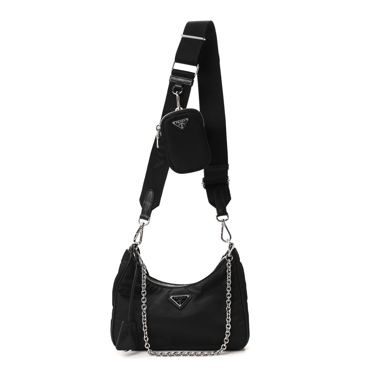 Prada Nylon Re-Edition 2005 Shoulder Bag Black