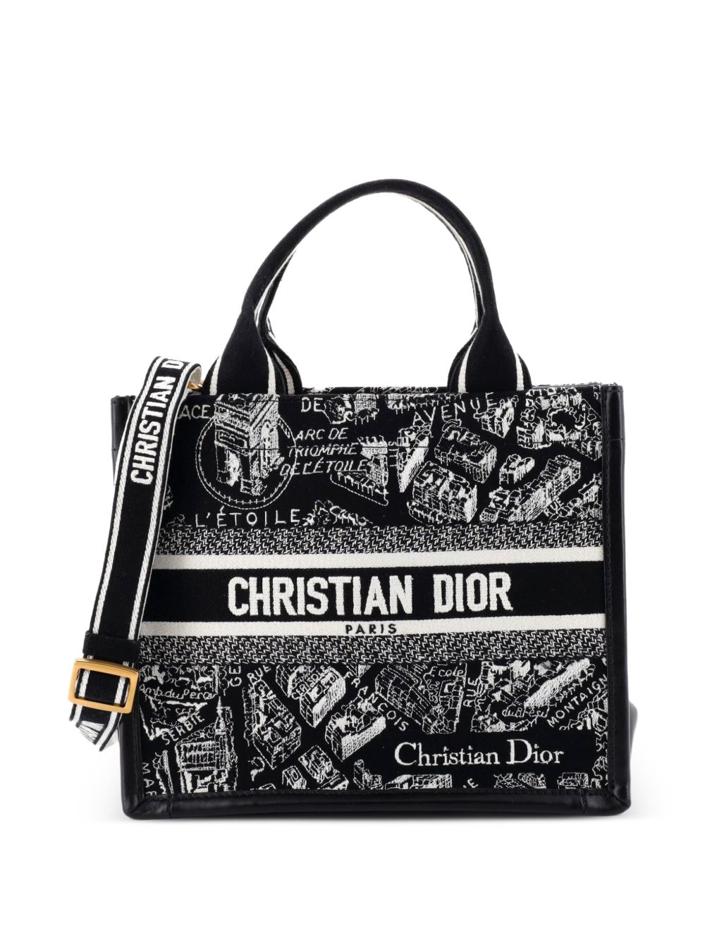 Book with Strap Embroidered Canvas Small tote bag
