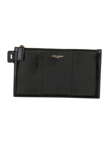 Snakeskin snakeskin Flat Wallet Small