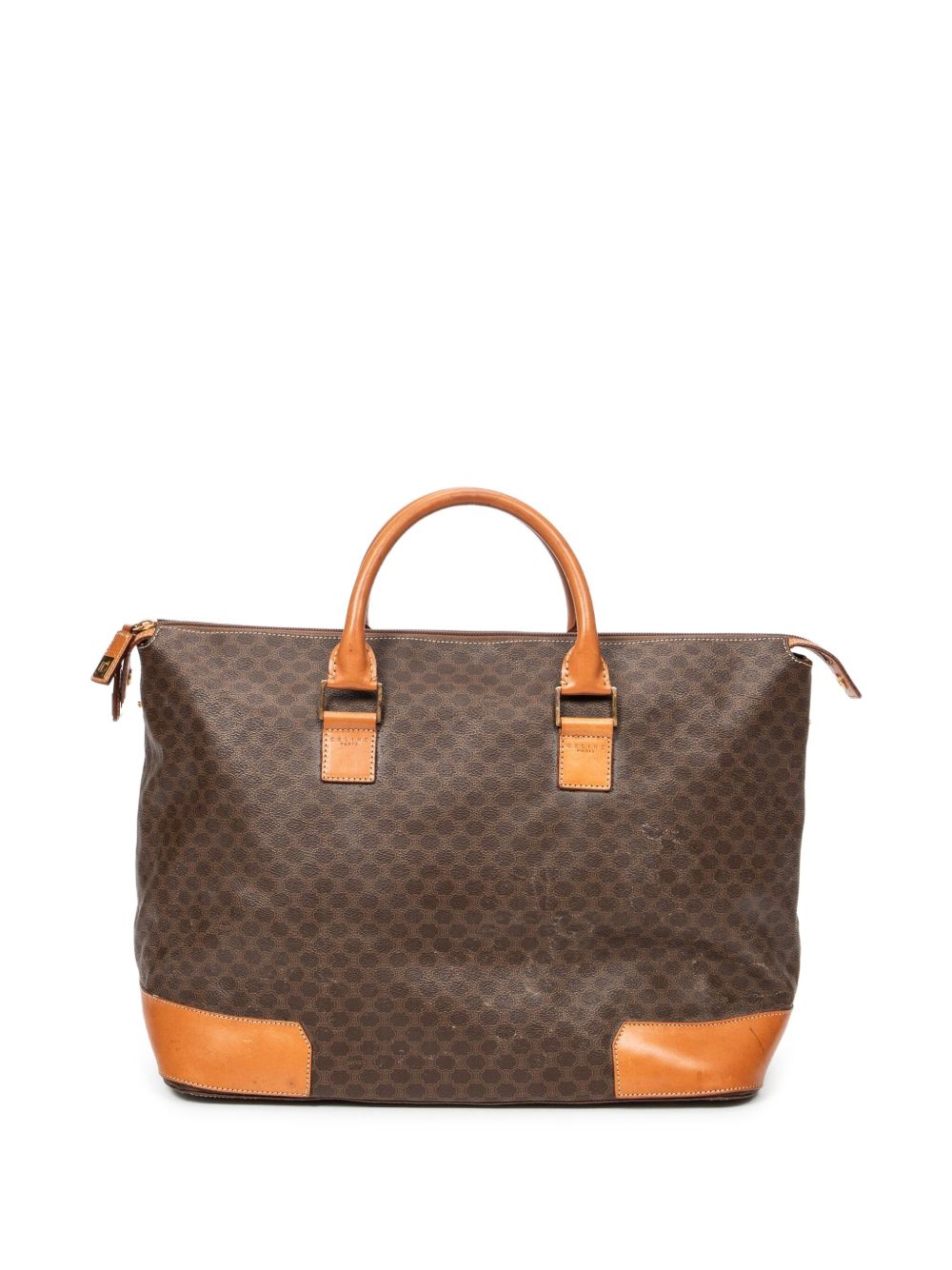 Macadam-print top-handle bag