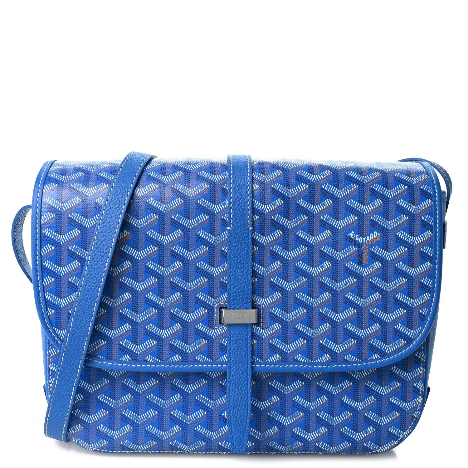 Goyard Goyard Goyardine Belvedere II MM Messenger Bag Sky Blue