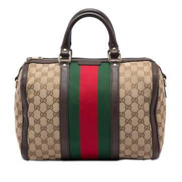 Medium GG Canvas Web Joy Boston Bag