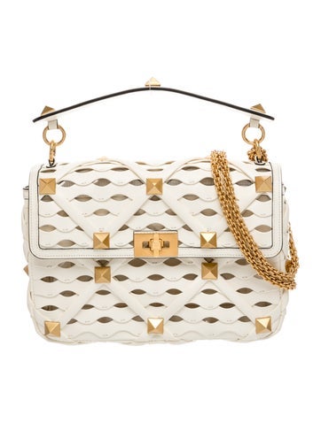Roman Stud Top Handle Bag