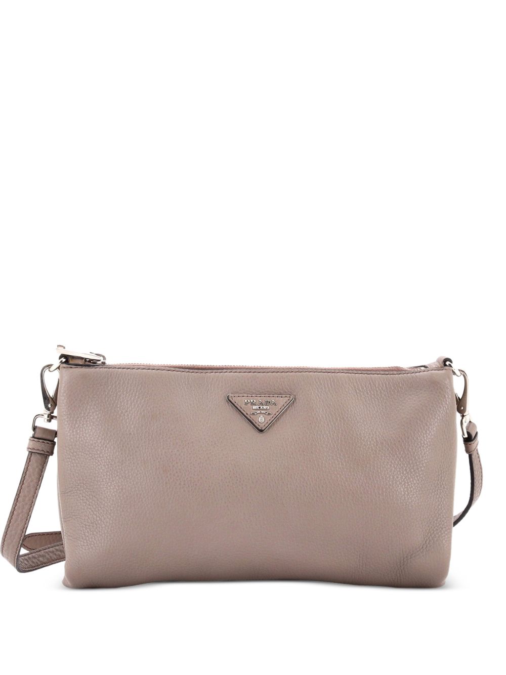 Flat Zip Vitello Daino Mini crossbody bag