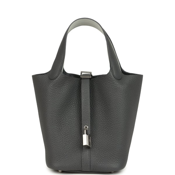 Hermes Hermes Picotin Lock 18 Eclat Ardoise Clemence and Gris Pantin Swift Palladium Hardware