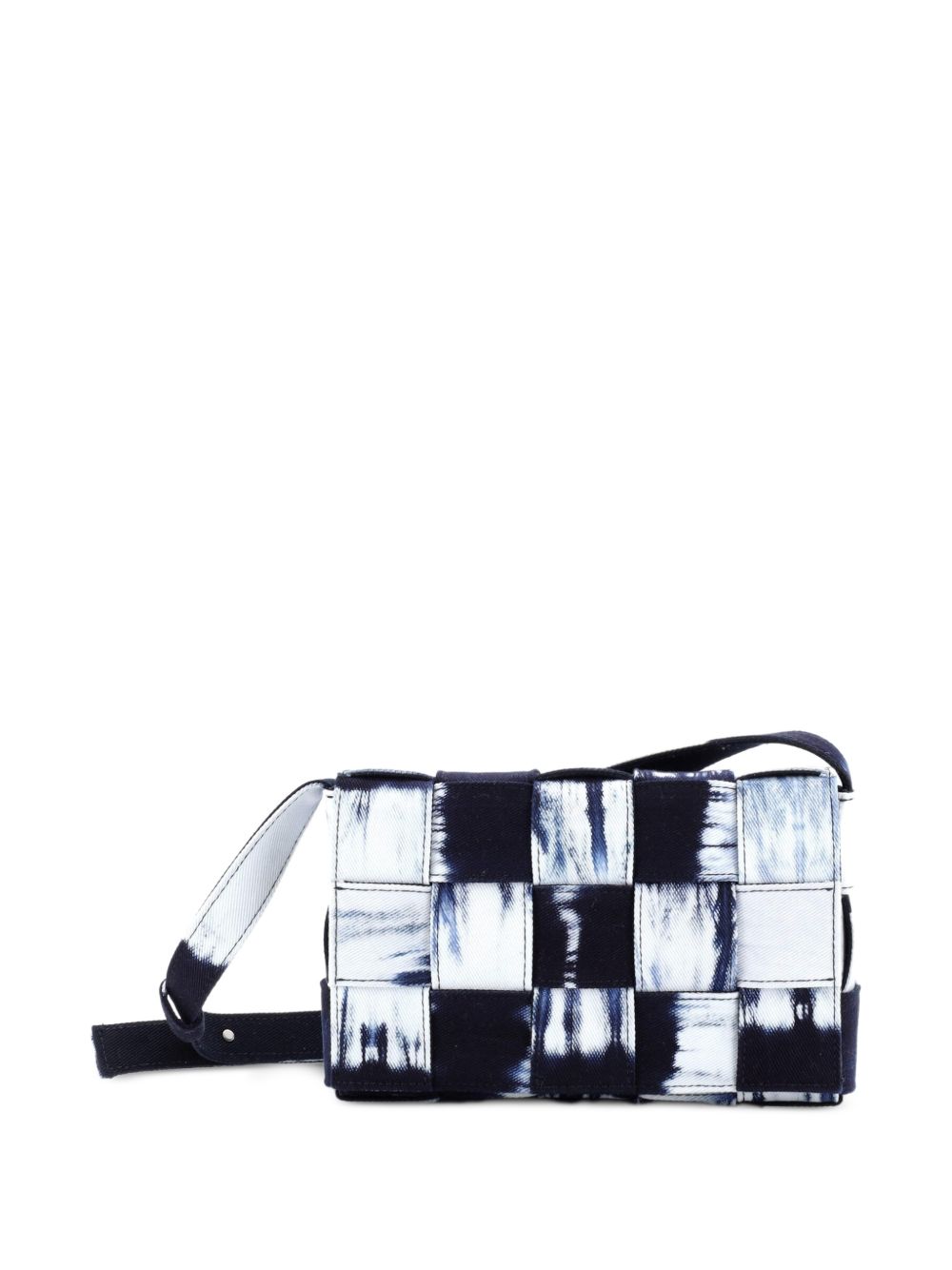 Cassette Crossbody Bag Maxi Intrecciato Tie Dye Denim shoulder bag