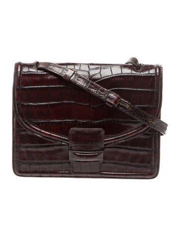 Embossed Leather Crossbody Bag