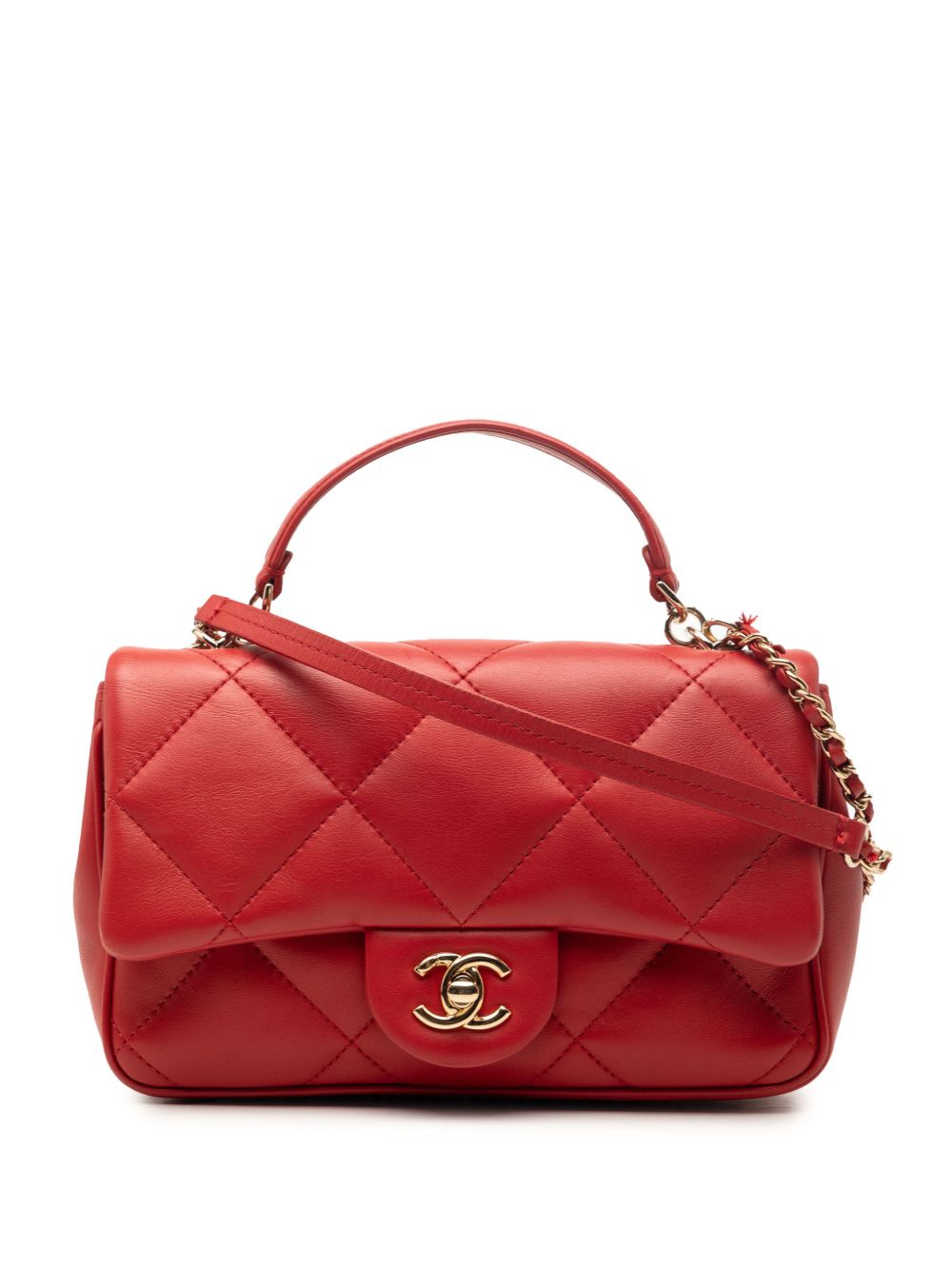 2019 Small Lambskin Easy Carry Flap satchel