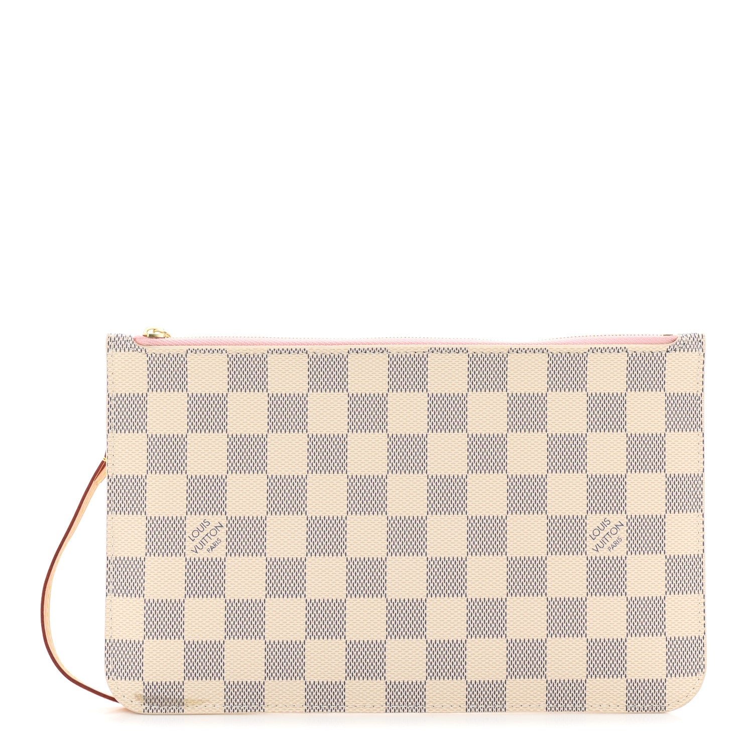 Louis Vuitton Damier Azur Neverfull MM GM Pochette Rose Ballerine