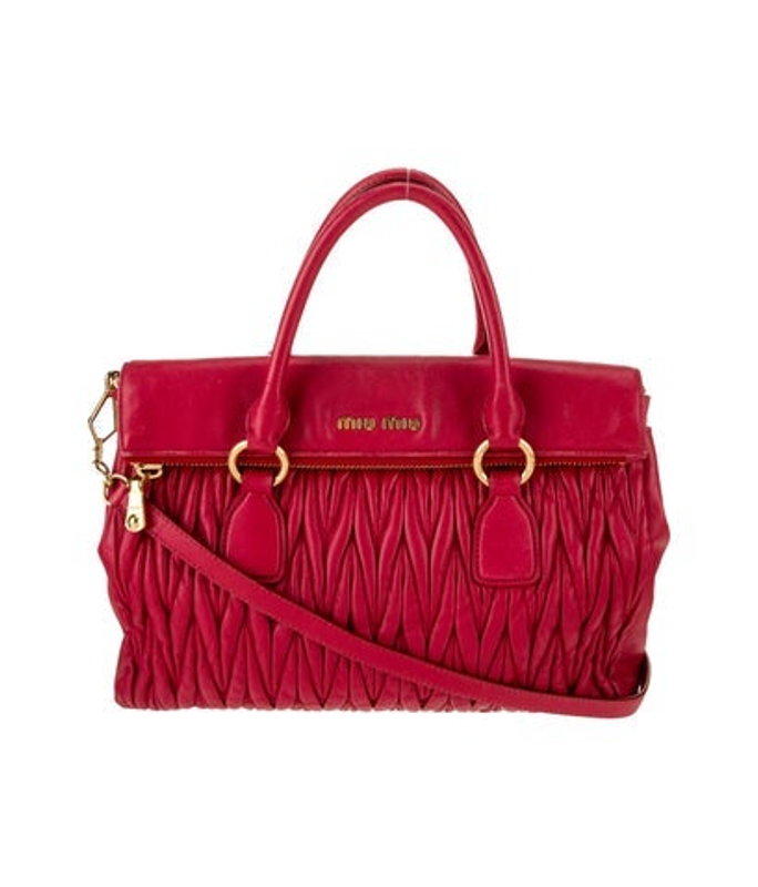 Miu Miu Miu Leather Top Handle Bag