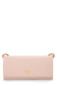 Prada Pink Saffiano Leather Wallet-On-Chain (WOC)