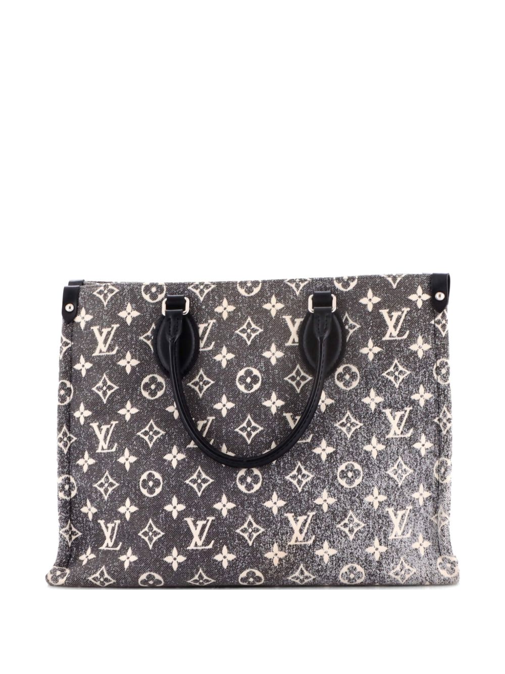 OnTheGo Tote Monogram Jacquard Denim MM shoulder bag