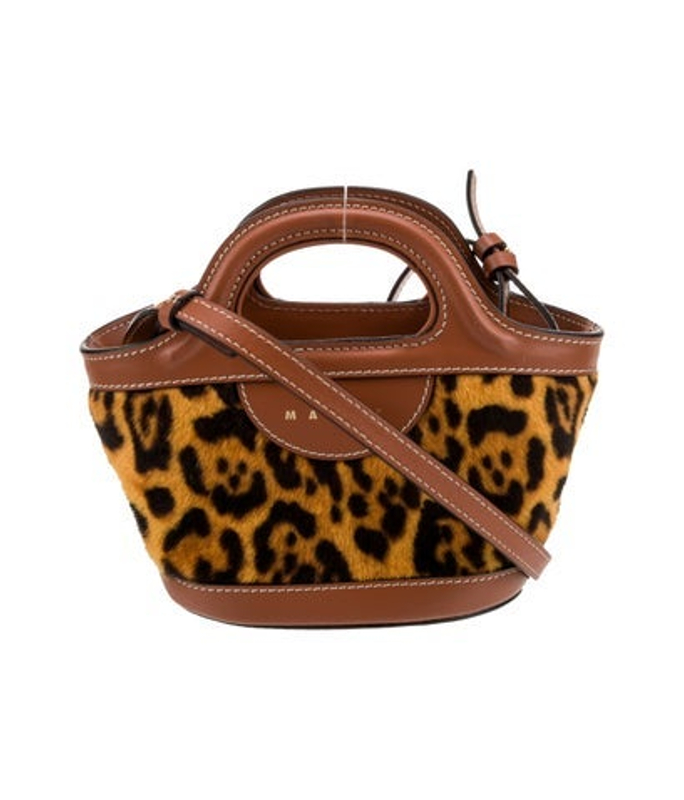 Marni Faux Fur Top Handle Bag