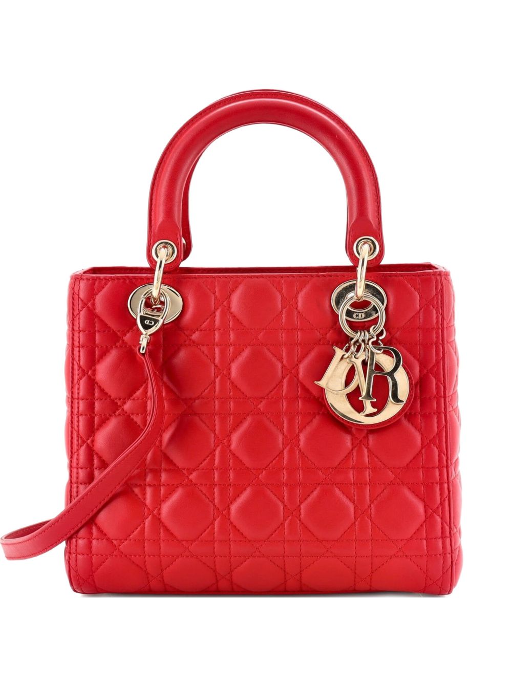 Lady Dior Bag Cannage Quilt Lambskin Medium satchel