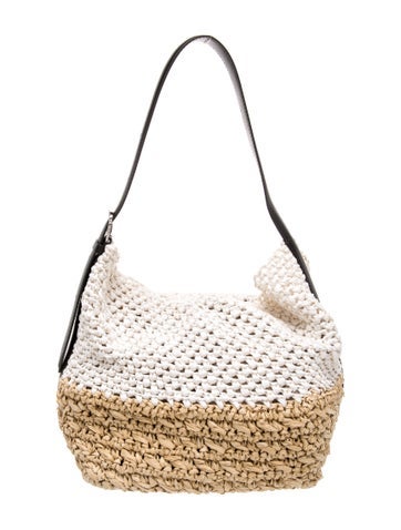 Raffia Belted Paper Raffia Tote Small