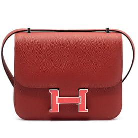 Hermes Limited Edition Rouge Grenade Epsom Constance 18 Enamel Palladium, 2024