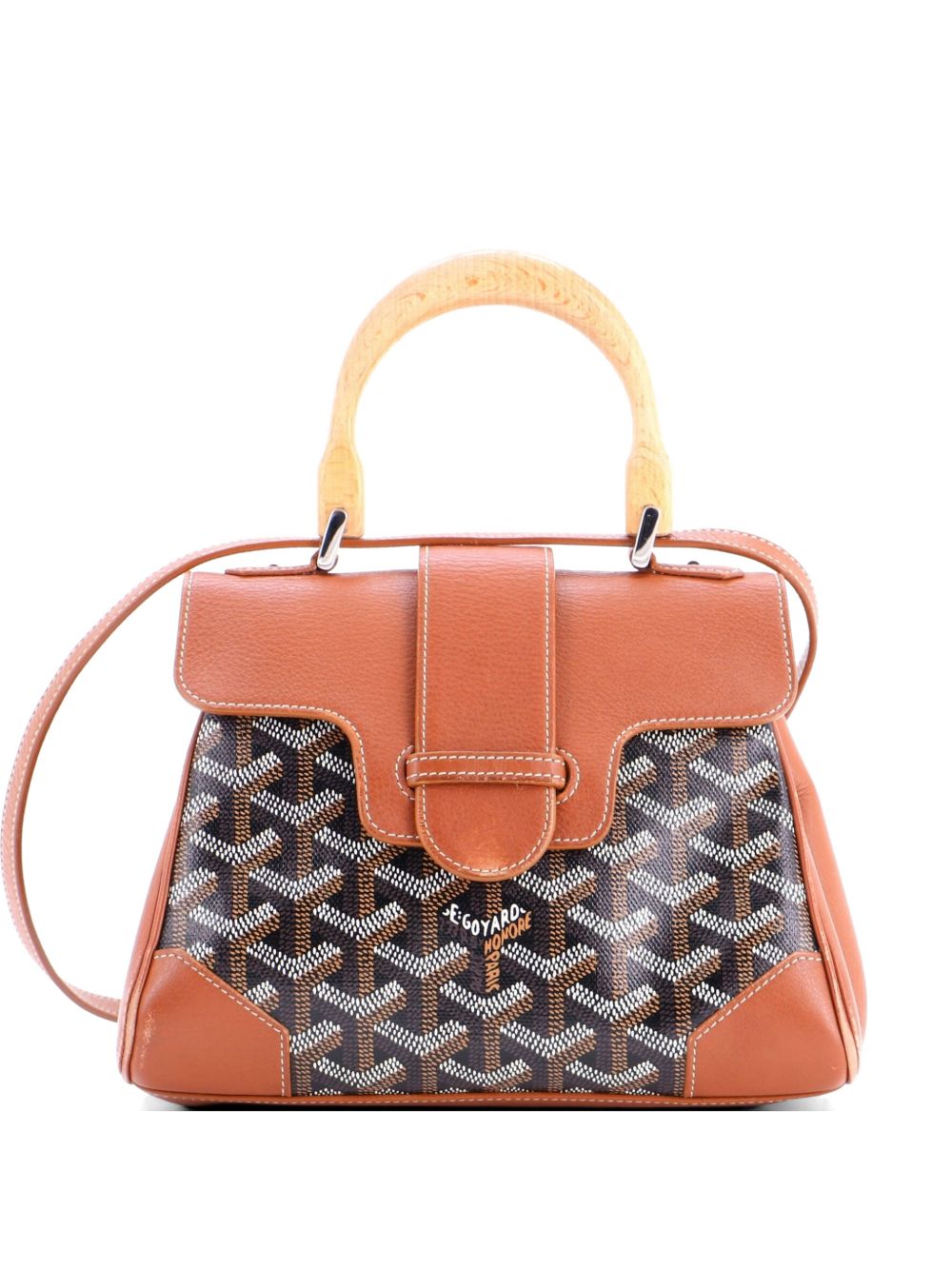 Saigon Top Handle Bag Coated Canvas with Leather Mini shoulder bag