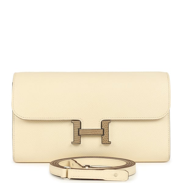 Hermes Pre-owned Hermes Constance Wallet To Go Nata Epsom Marquette Palladium Hardware
