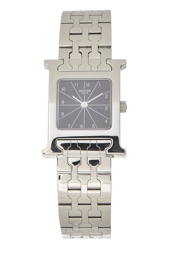 Black Stainless Steel Heure H Watch Small