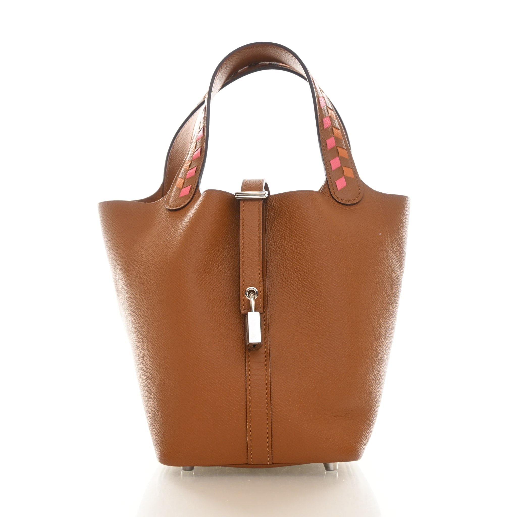 Hermes Gold Epsom Tressage De Cuir Picotin Lock 18