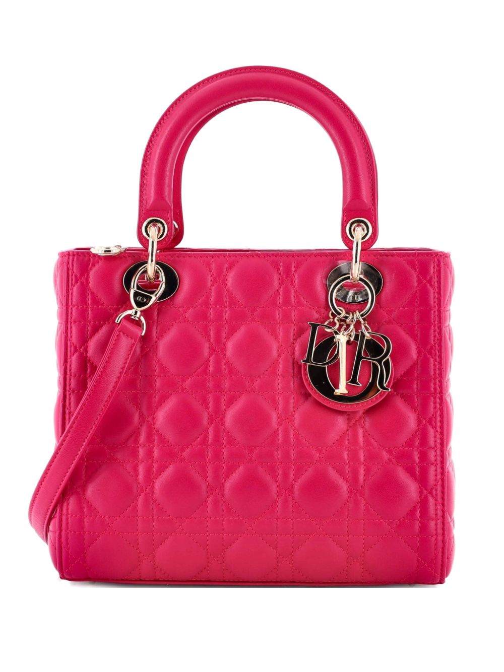 Lady Dior Bag Cannage Quilt Lambskin Medium satchel