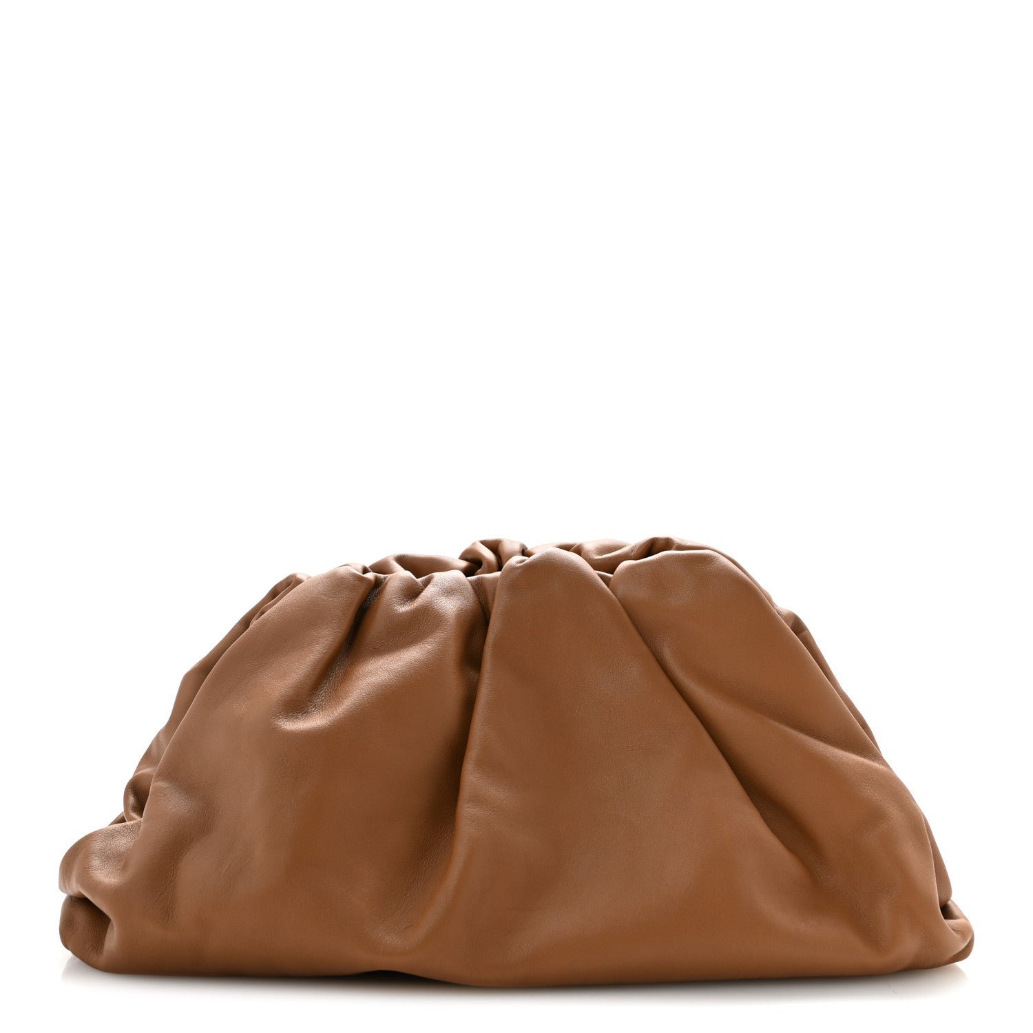 Bottega Veneta Smooth Butter Calf The Pouch Oversized Clutch Cammello