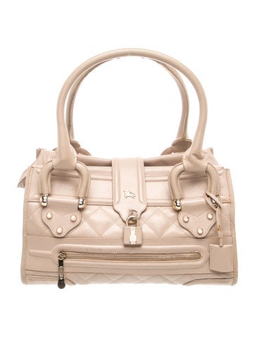 Burberry Leather Manor Satchel Vintage