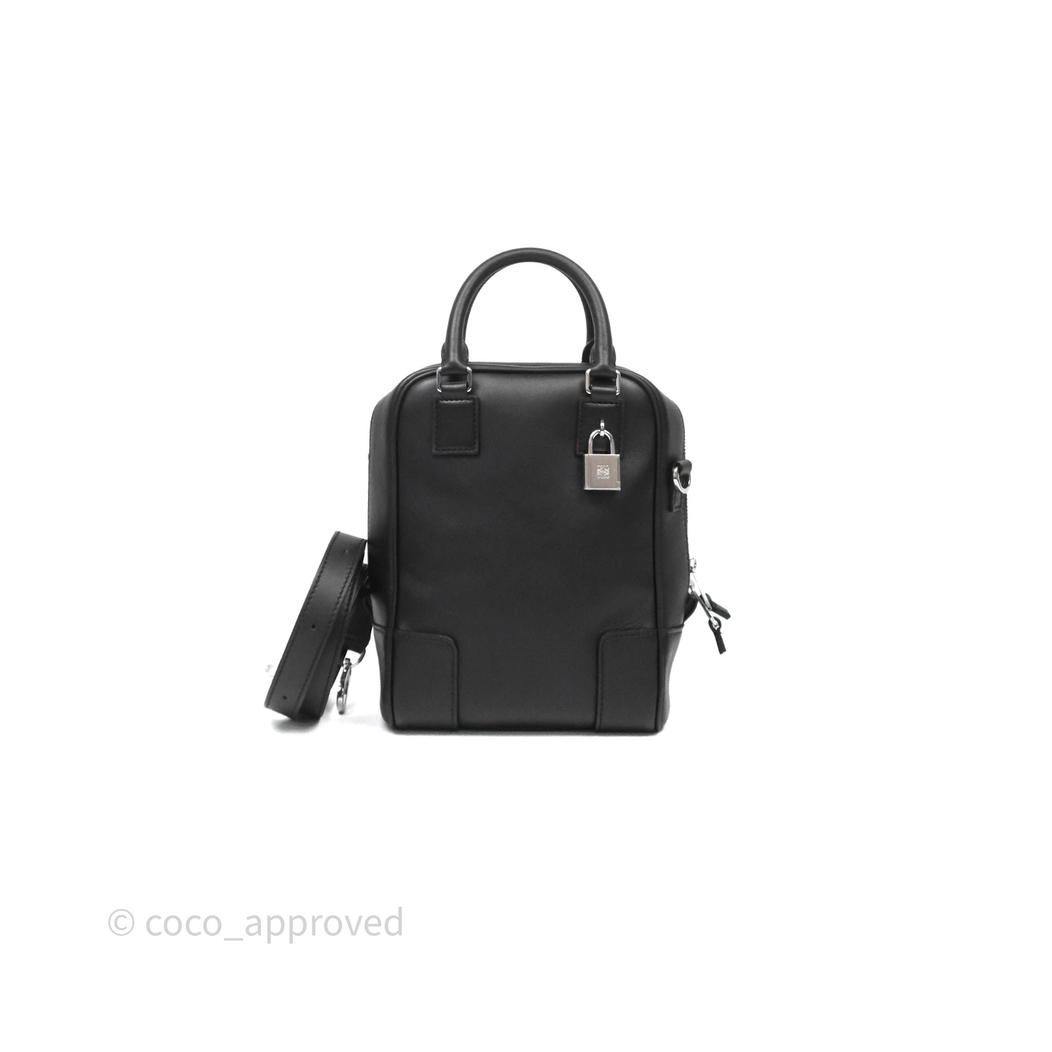 Loewe Amazona 15 Vertical Bag Black Calfskin Silver Hardware
