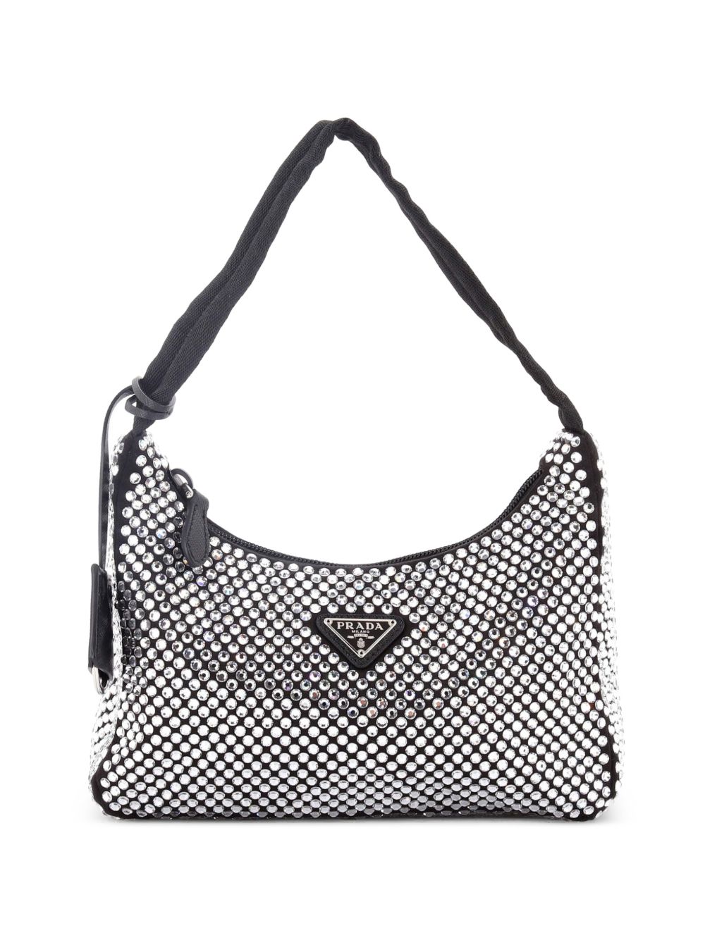 Prada Re-Edition 2000 Crystal Embellished Satin Mini hobo bag