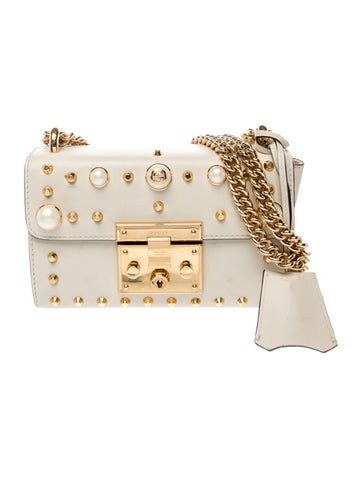 Faux Pearl Padlock Small