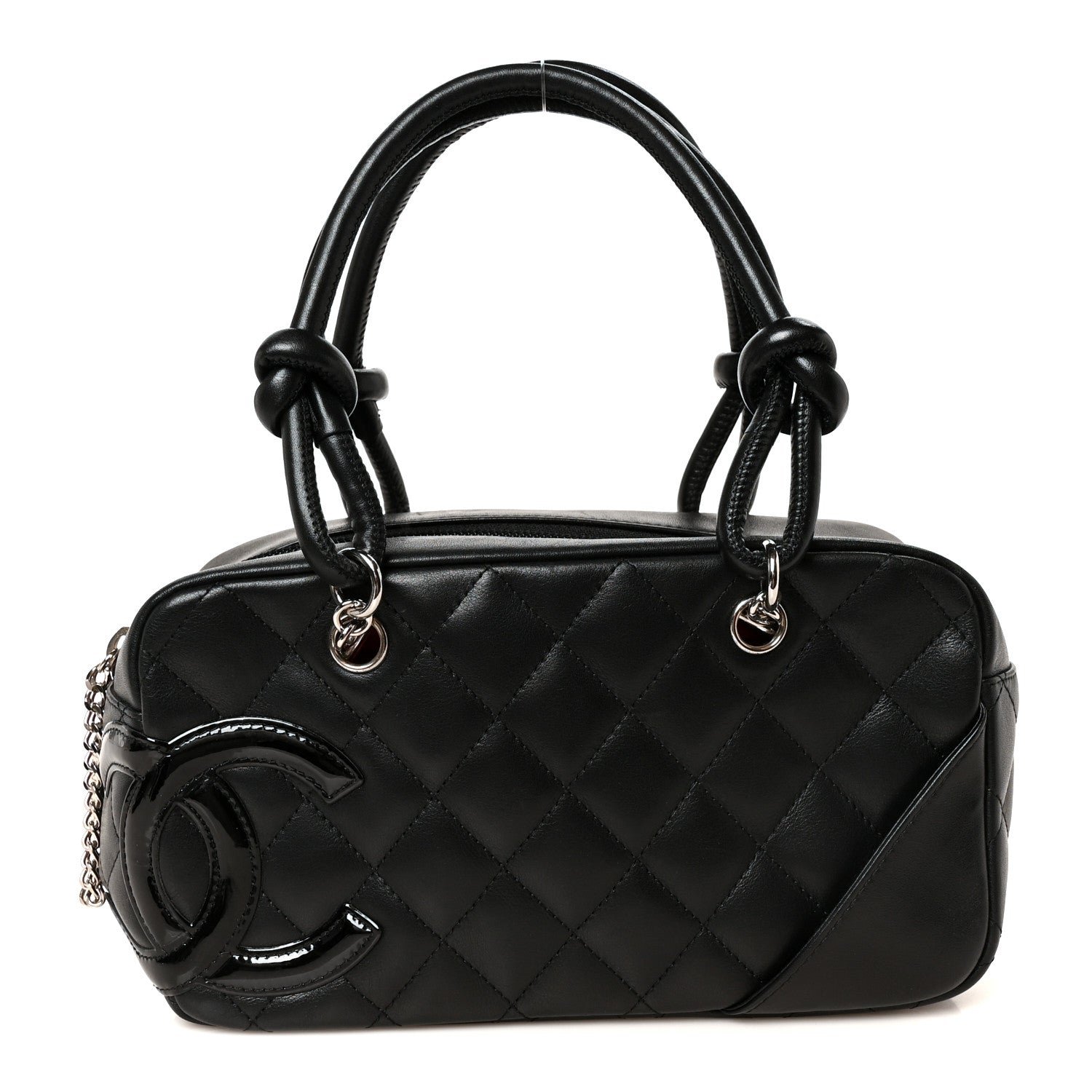 Chanel Calfskin Quilted Small Cambon Bowler Black