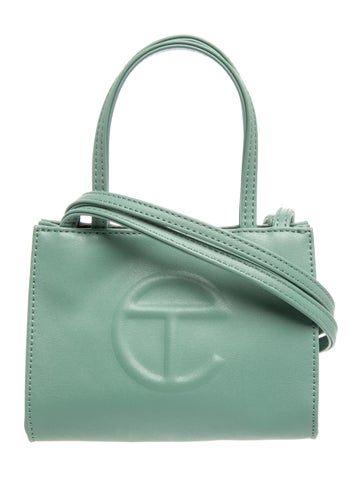 Vegan Leather Sage Green Shopper Small